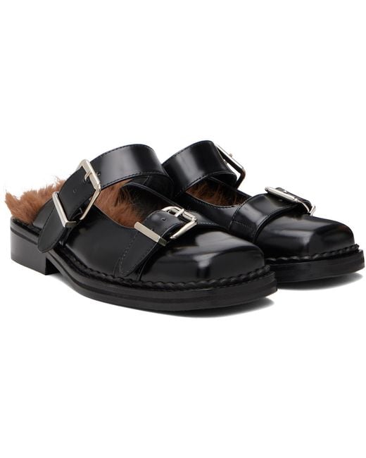 Simone Rocha Black Mary Jane Mule Loafers