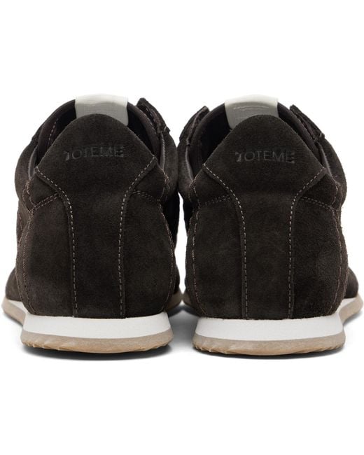 Totême  Black Flex Suede Sneakers