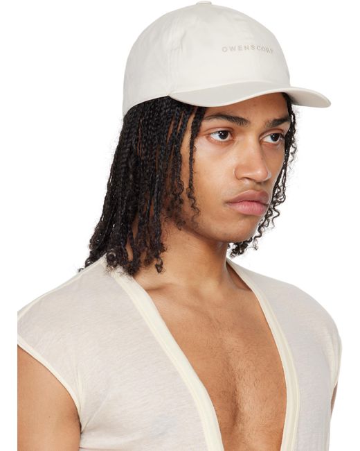メンズ Rick Owens オフホワイト Hollywood ベースボールキャップ Brown