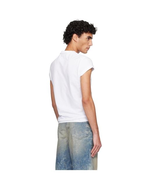 DSquared² White Vaquera Edition Cup Sleeves T-Shirt for men