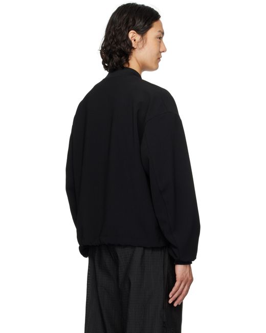 N. Hoolywood Black Blouson Bomber Jacket for men