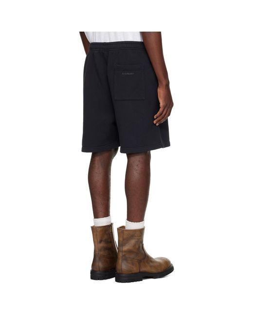 Acne Blue Fleece Shorts for men