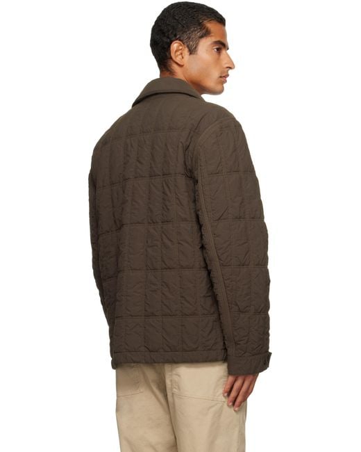 メンズ Stone Island ブラウン 4100099 Smerigliato ナイロン ジャケット Brown