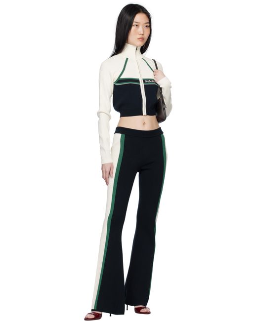 Palm Angels Black Off- Racing Knit Lounge Pants