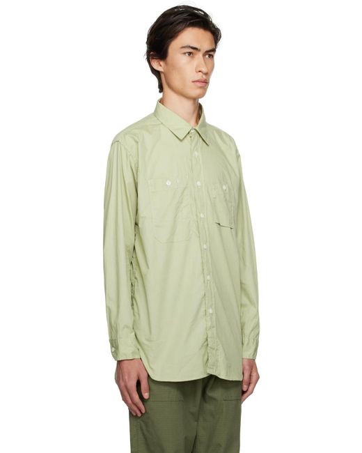 Engineered Garments Green Work Shirt for men