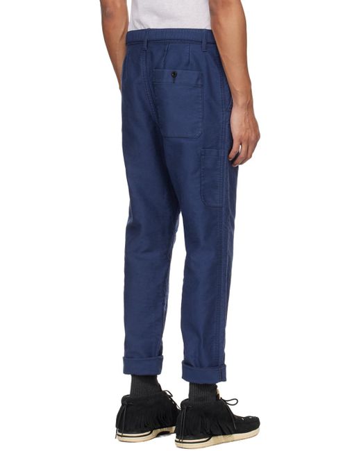 Sacai Blue Navy Three-pocket Trousers for men