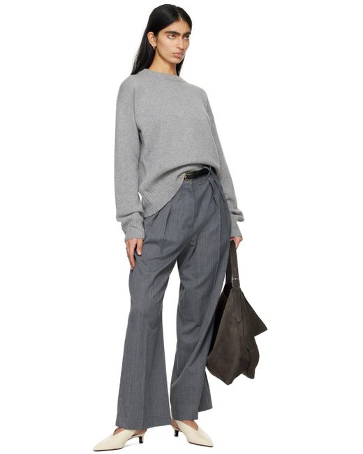 Pantalon ajusté gris Rohe en coloris Black
