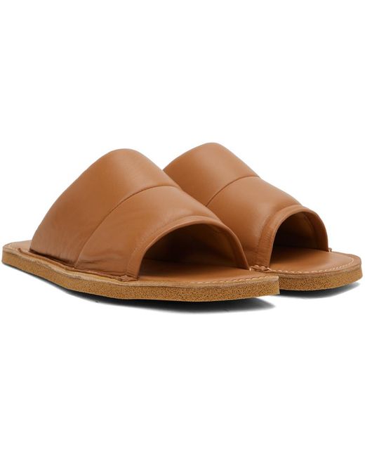 Dries Van Noten Black Tan Padded Sandals for men