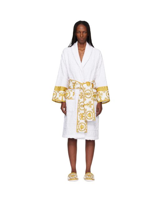 Versace Black 'I Heart Baroque' Bathrobe