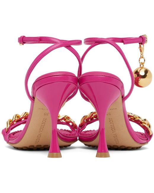 Bottega Veneta Multicolor Pink Dot Heeled Sandals