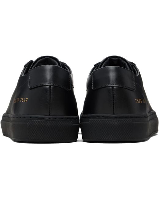 Common Projects Black Original Achilles Low Sneakers for men