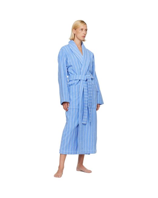 Tekla Blue Terry Classic Bathrobe