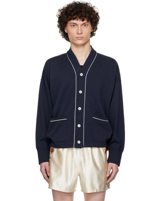 Bode Blue Uniform Cardigan for men
