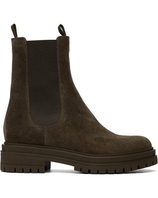Gianvito Rossi Brown Khaki Chester Boots