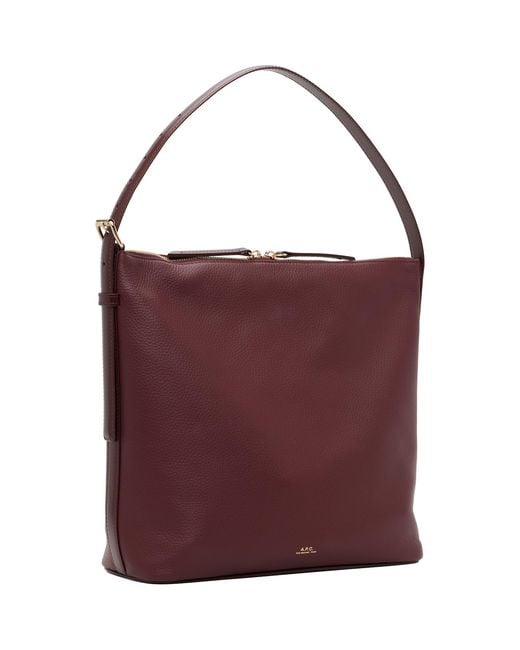 A.P.C. Purple Burgundy Vera Shoulder Bag
