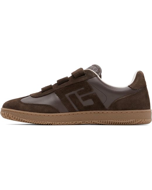 Balmain Brown Swan' Suede Sneakers for men
