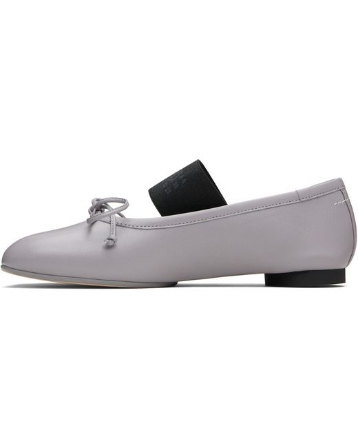 MM6 by Maison Margiela Black Anatomic Numeric Ballerina Flats