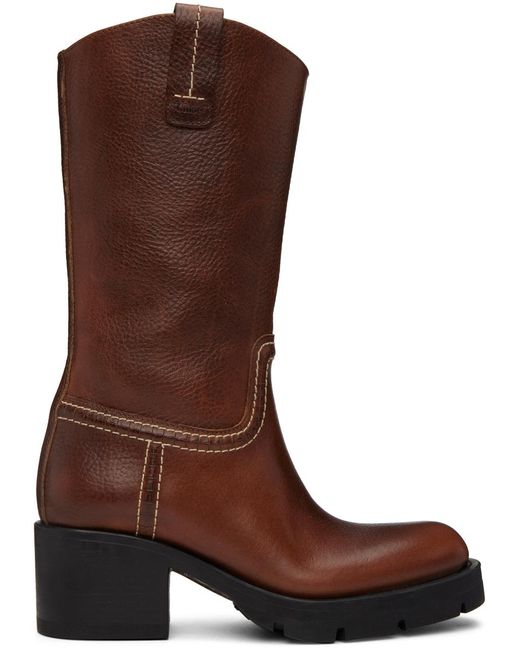 Chloé Brown Neva Boots