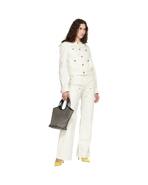 Balmain Black Cabas Mini Tote