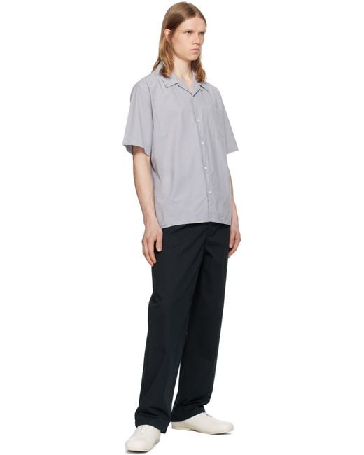 Norse Projects Black Ragnar Fine Broken Twill Trousers for men