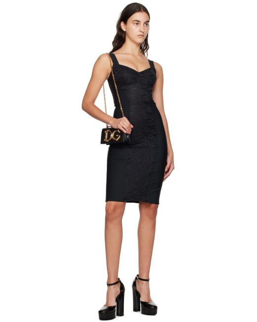 Dolce & Gabbana Dolce&gabbana Black Corset-style Midi Dress