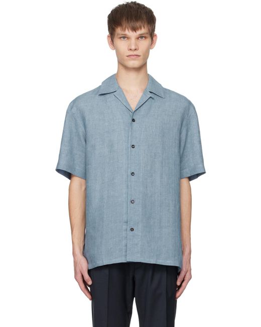 Brioni Blue Tennis-tail Shirt for men