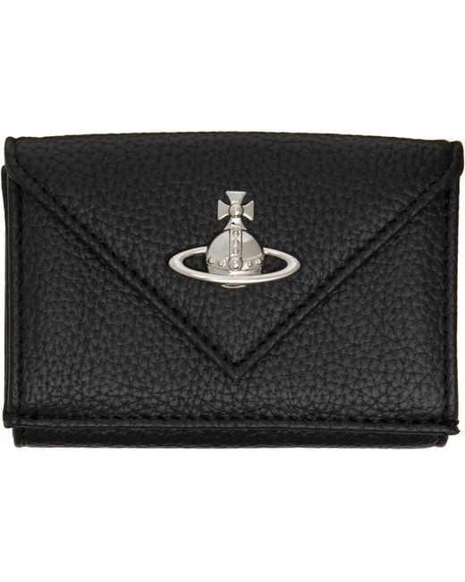 Vivienne Westwood Black Envelope Billfold Faux-Leather Wallet