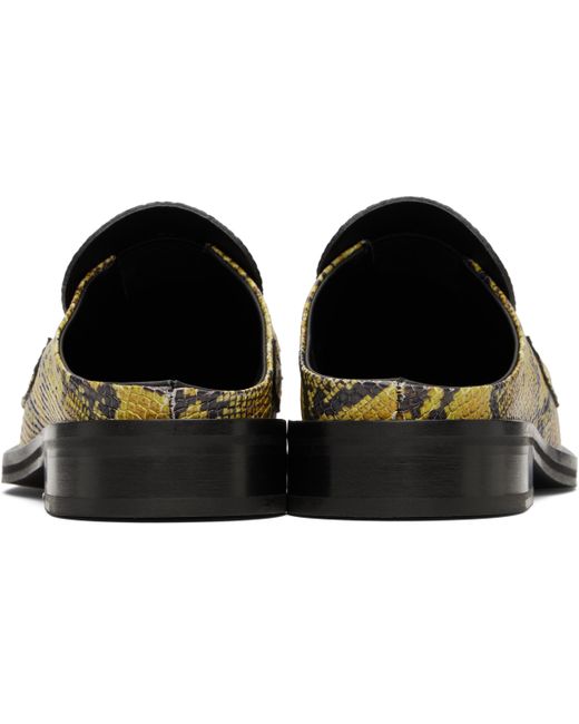 Mules Jaune Et Noir À Bout Carré Martine Rose en coloris Black