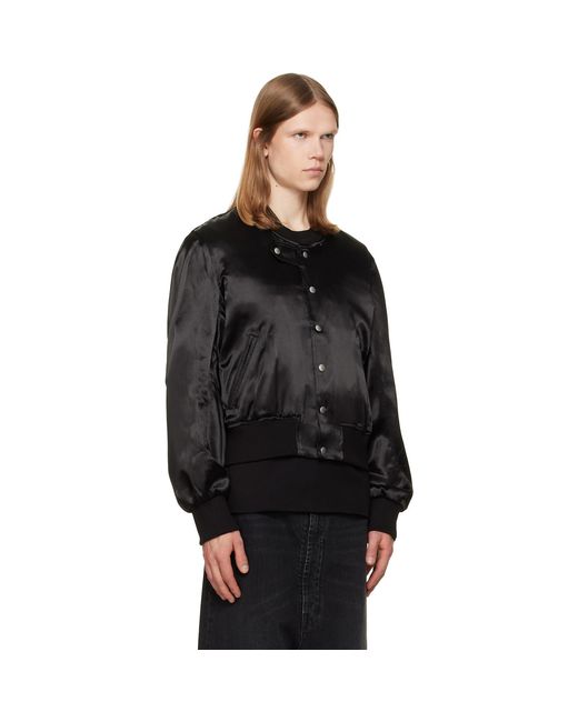 JKEEFER Black Hampton Varsity Jacket for men