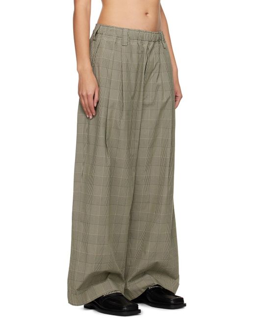 MERYLL ROGGE Brown Taupe Check Trousers
