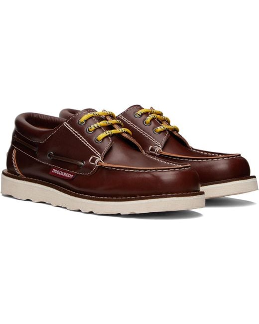 DSquared² Black Explorer Boat Shoes for men