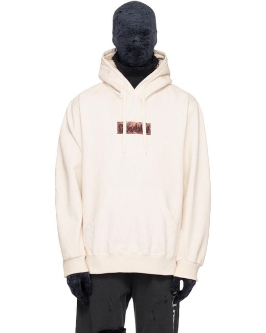 Doublet Black Off- Rust Embroidery Hoodie for men