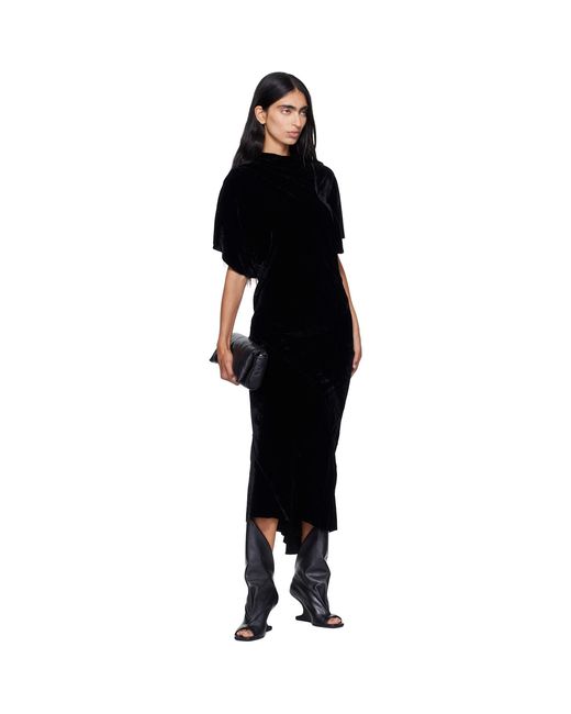 Rick Owens Black Tower Seb Midi Dress