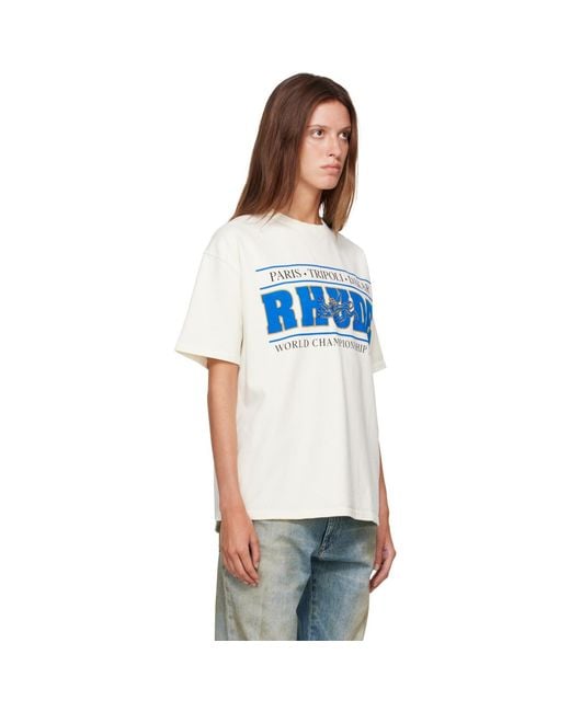 Rhude Blue Off- Chrono' T-Shirt