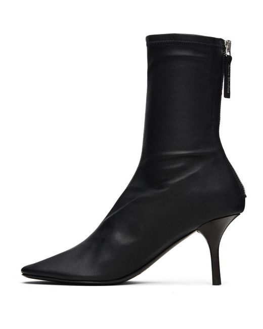 Acne Black Leather Ankle Boots