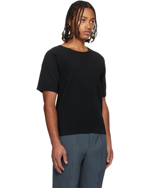 Homme Plissé Issey Miyake Men's Black Basics T-Shirt HOMME PLISSE