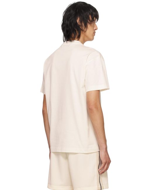 Palm Angels Natural Off-white Monogram Stud T-shirt for men