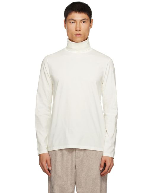 Jil Sander Off-white Embroidered Turtleneck for men