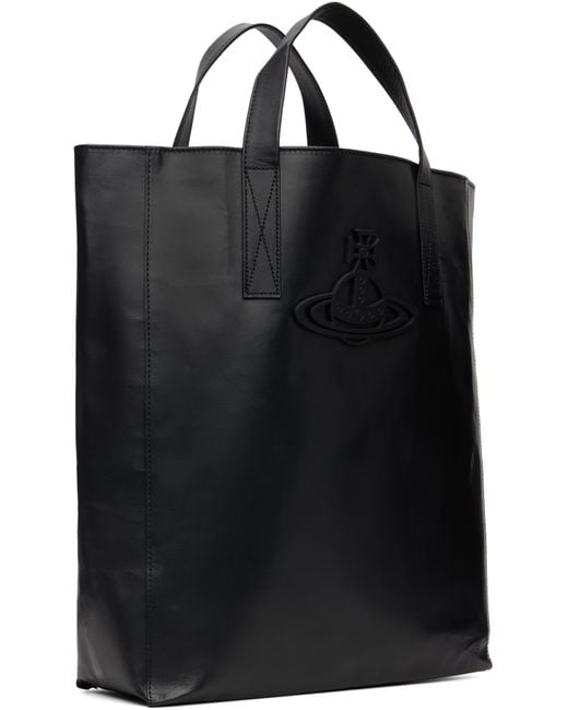 Vivienne Westwood Black Leather Sarah Medium Tote for men