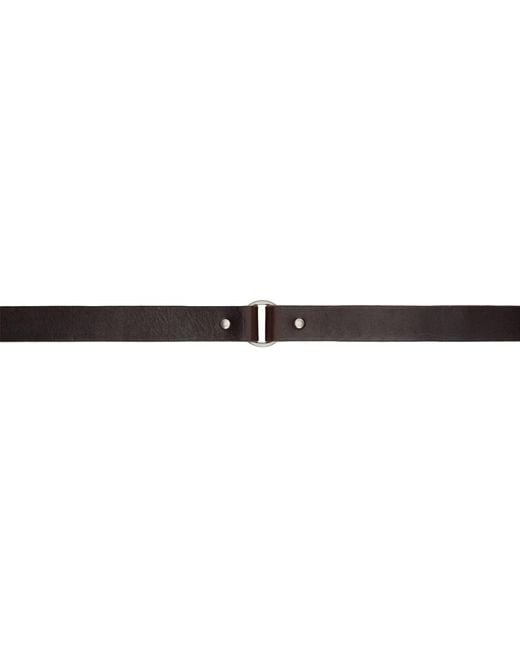 Our Legacy Black Brown 2.5 Cm Ring Belt for men