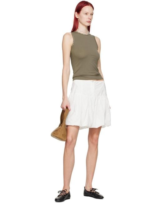 Paloma Wool White Globo Miniskirt