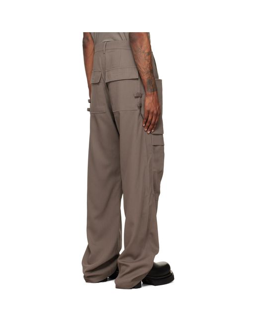 Rick Owens Brown Tower Stefan Cargo Pants for men