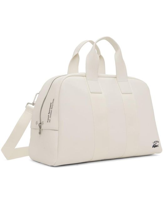 Lacoste Black White Weekend Duffle Bag for men