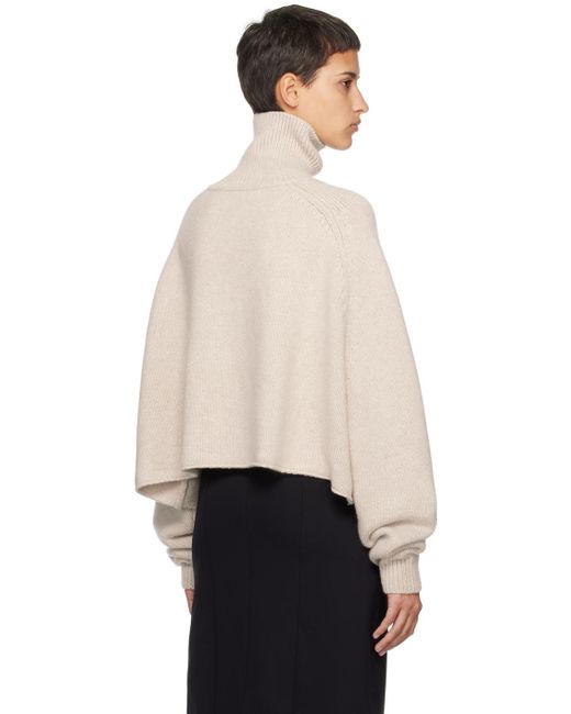 The Row Natural Off-white Ehud Turtleneck