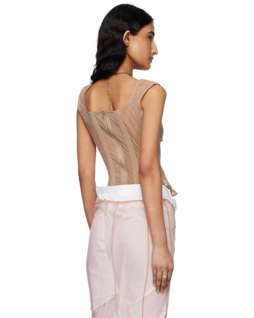 Dilara Findikoglu Natural Femme Vortex Corset Top