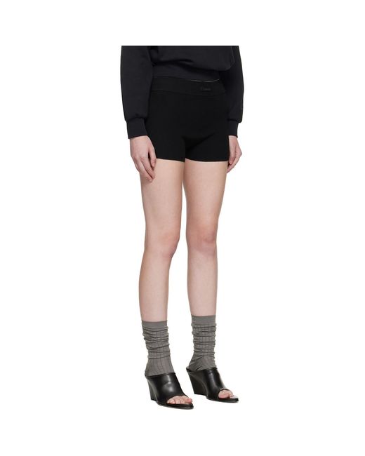 Fear Of God Black Soft Rib Knit Boxer Shorts