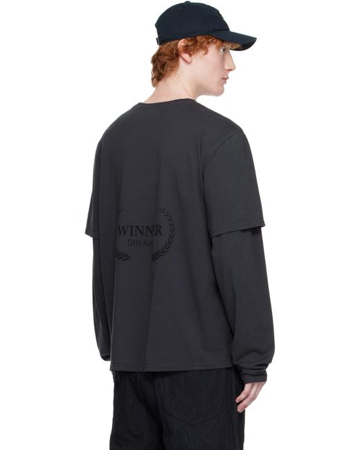 Still Kelly Blue Layered 'Winner' T-Shirt for men