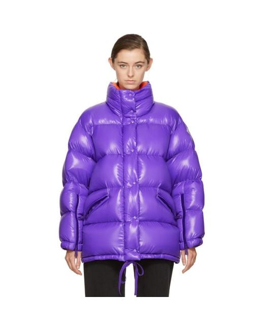 Moncler Purple Oversized Down Callis Jacket | Lyst Canada