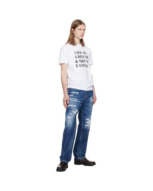 DSquared² White New Fit Cool T-Shirt for men