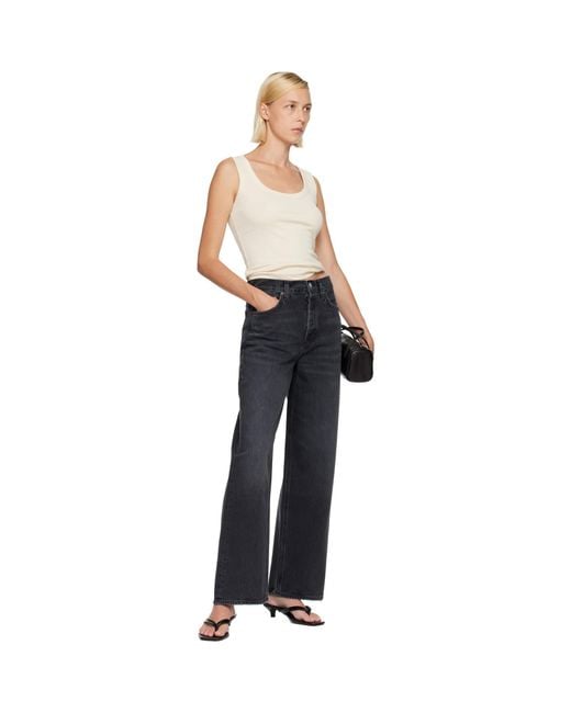 Agolde Black Low Slung Baggy Jeans
